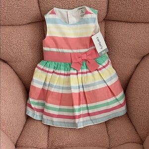 Carter's Vibrant Striped Dress with Bow